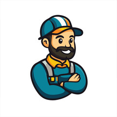 Obraz premium simple logo of a plumber , on a white background