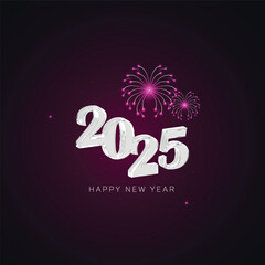 2025 Happy New Year Greetings Premium Vector Design