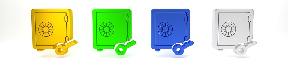 Colorful Proof of stake icon isolated on white background. Cryptocurrency economy and finance collection. Minimalism concept. 3D render illustration