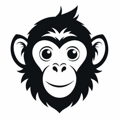 Monkey A Silhuotte Vector