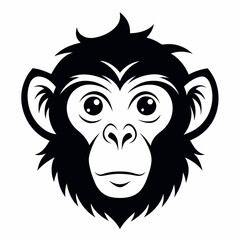 Monkey A Silhuotte Vector