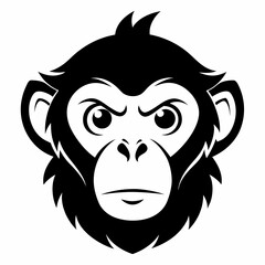 Monkey A Silhuotte Vector
