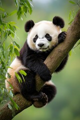 Fototapeta premium Portrait of sweet giant panda bear