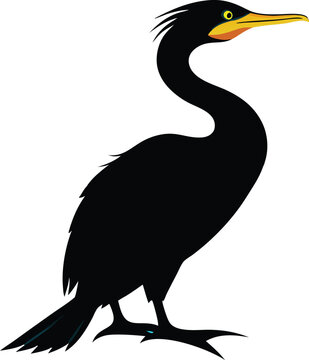 recommend clip art: cormorant silhouette vector illustration.