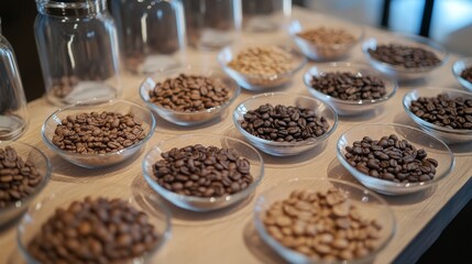 Coffee bean tasting notes that detail the flavor profiles, aroma, and mouthfeel of different coffee varieties, guiding consumers in their selection