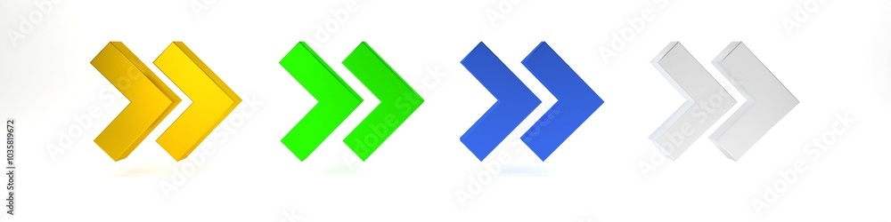 Poster colorful arrow icon isolated on white background. direction arrowhead symbol. navigation pointer sig