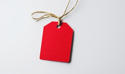 Red Tag with String.