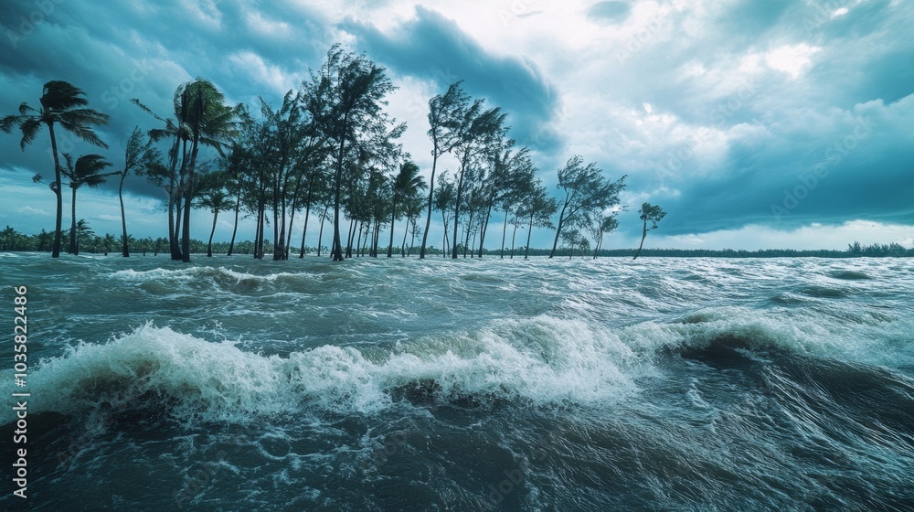 Poster environmental vulnerability to storms, emphasizing the need for targeted climate adaptation measures