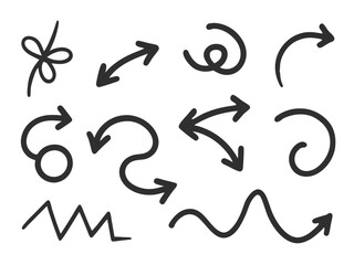 Hand-Drawn Vector Arrows Set for Creative Infographics and Presentations.