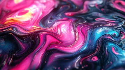 Obraz premium Colorful Liquid Marble Swirl 8K Realistic