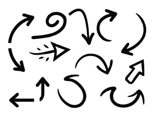 Hand-Drawn Vector Arrows Set for Creative Infographics and Presentations.