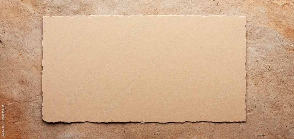 Poster blank textured paper on a rustic background for creative design use.