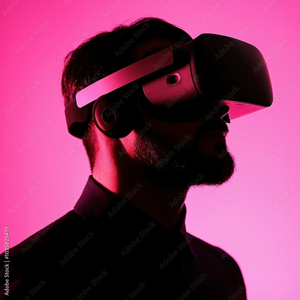 Poster exploring the future of virtual reality through immersive technology experiences