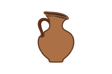 Flat drawing of ceramic jugs - Unique images perfect for home decor, art projects and design inspiration
