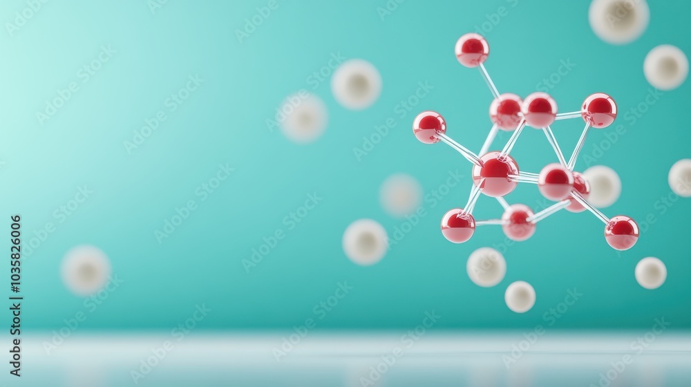 Poster a 3d model of the atom structure, providing a realistic and immersive representation of its complexi