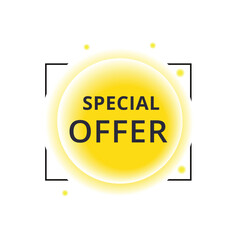 Special offer banner symbol modern style bubble icon. vector element for web.