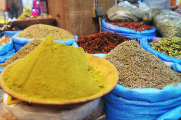 The Souk el had in the City Agadir in Morocco, Africa