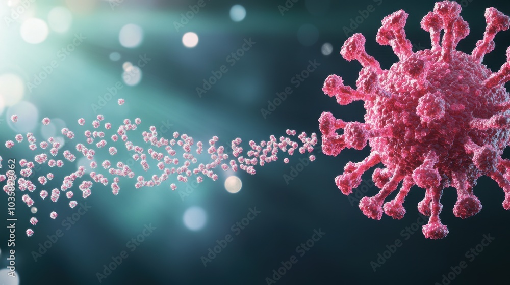 Poster a simplified diagram showing the mechanism of viral replication, emphasizing the role of host cells.