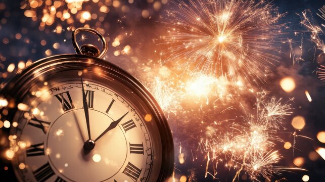 As soon as the clock struck midnight, the fireworks began.