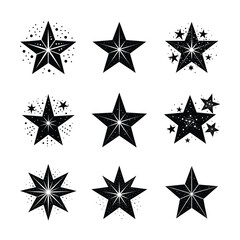 Fototapeta premium Clean and crisp Valentine's Day Glitter stars vector design with a white background. Print on mugs, books, or any merchandise. Easy-to-use, high-resolution digital file.