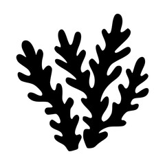 Obraz premium Minimalist Coral Illustration in Black and White Vector