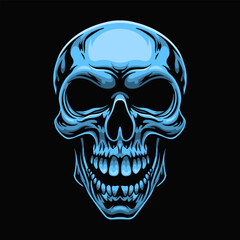 scary skull face , vector illustration