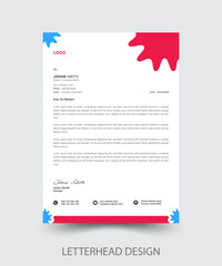 Letterhead Design, Modern Business Letterhead Design Template.