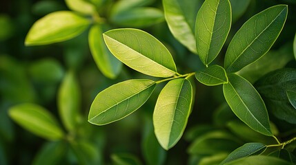 Obraz premium Green Leaf Macro Photography