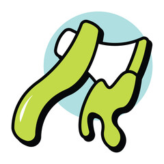 Vector Bold Halloween Circle Color Outline Icon Style and Illustration