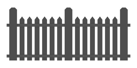 picket fence silhouette design for gardens