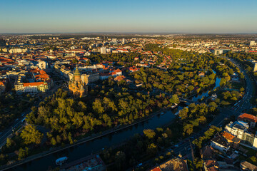 Aerial view of the city center of Timisoara, Romania