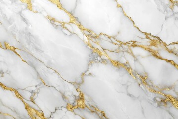 Fototapeta premium Luxurious Carrara white marble with gold accents background