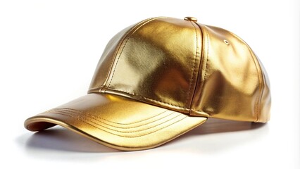 Fototapeta premium Luxurious golden baseball cap