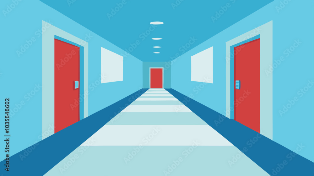 Poster wide hallways a clinic interior scene featuring spacious hallways that allow for easy navigation wit