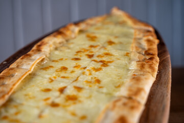 Turkish pide with cheese. Pita is traditional Turkish pizza.