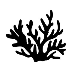 Obraz premium Simple vector illustration of coral, perfect for ocean-themed designs, marine life concepts, or underwater graphics with a clean, minimalist style.