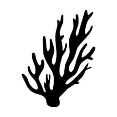 Simple vector illustration of coral, perfect for ocean-themed designs, marine life concepts, or underwater graphics with a clean, minimalist style.