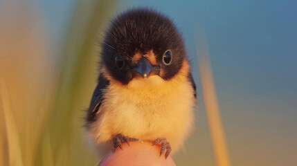 close up of a yellow bird