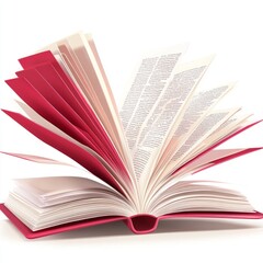 Fototapeta premium An open book with pages fanned out, showcasing text.