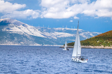 sailing on the lake