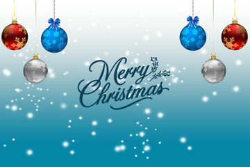 christmas background with baubles