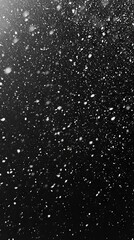 Falling Snowflakes on a Black Background - Winter Wonderland Texture