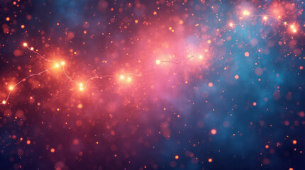 Magical Abstract Background with Glittering Stars and Cosmic Energy for Festive Occasions