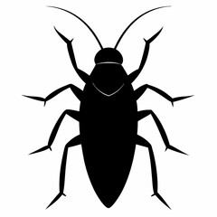 Simple-cockroach--silhouette-vector-art-illustration