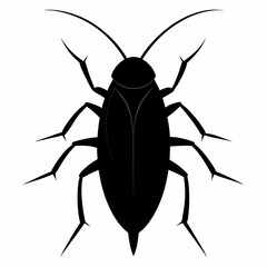 Simple-cockroach--silhouette-vector-art-illustration