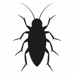 Simple-cockroach--silhouette-vector-art-illustration
