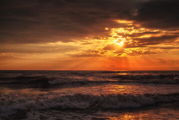 sunset over the sea