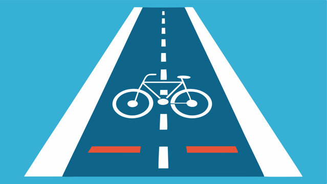 Wide Path with Markings An illustration of a wide biking path with bright clear markings indicating lanes for adaptive bicycles and tricycles making it easy for users to navigate.