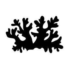 Obraz premium Simple vector illustration of coral, perfect for ocean-themed designs, marine life concepts, or underwater graphics with a clean, minimalist style.