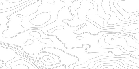 Abstract Topographic Contour Line Pattern in Black and White, Modern design with White background with topographic wavy pattern